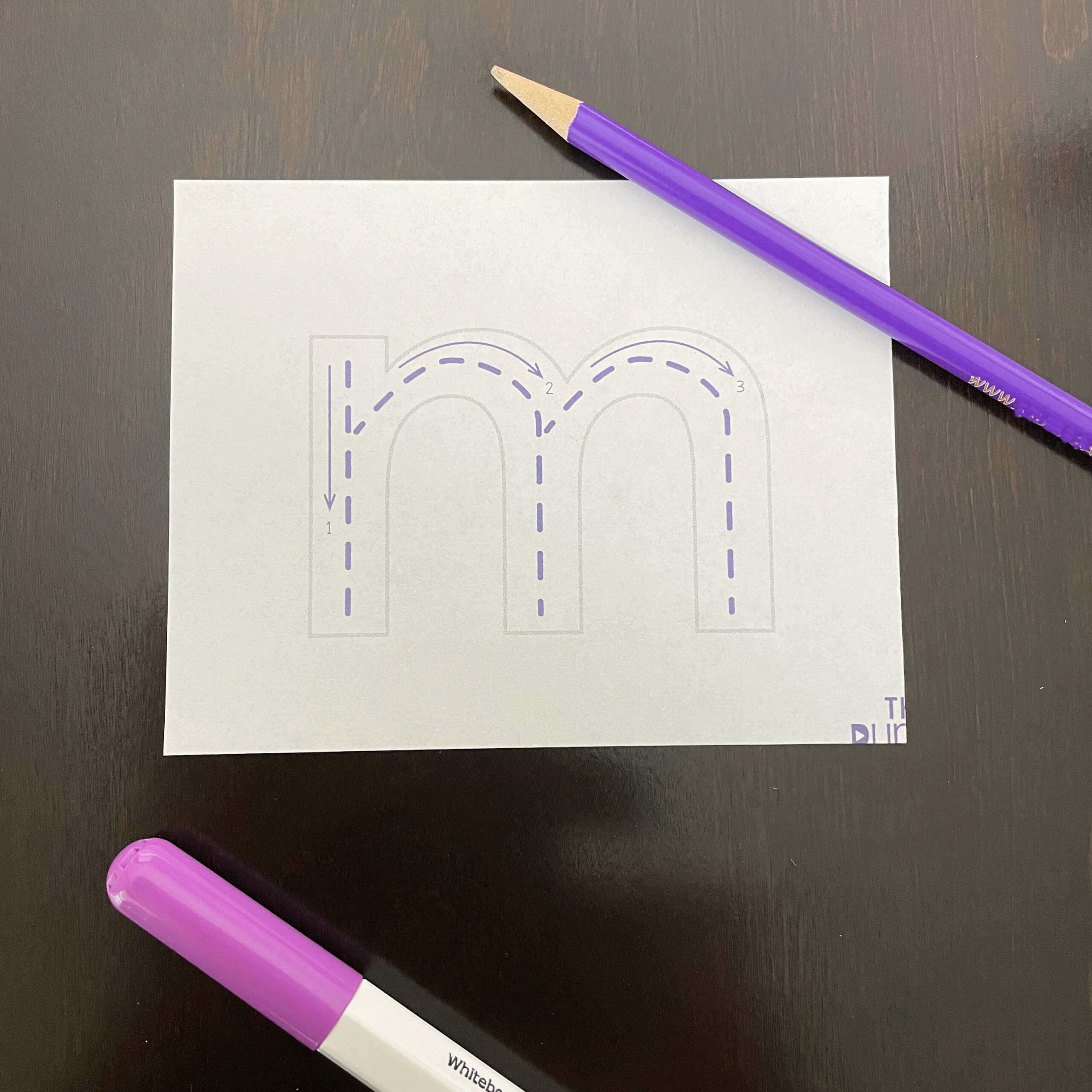 Tracing Little Letters Closeup